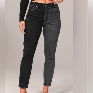 Abercrombie & Fitch The Skinny High Rise Two Tone Black Gray Jeans 28